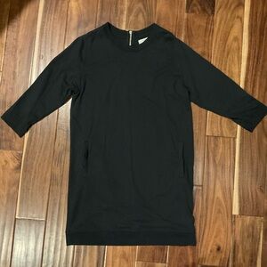 Logan Black Sweatshirt Dress